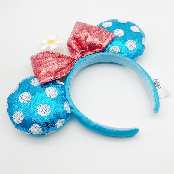 Disney Minnie Blue Sequined Flower Headband main image 3
